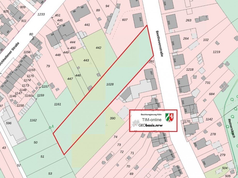 (8) Ein Blick auf das Flurst�ck (Quellenangabe TIM-online) Wohngrundst�ck Oberhausen / Sterkrade-Nord