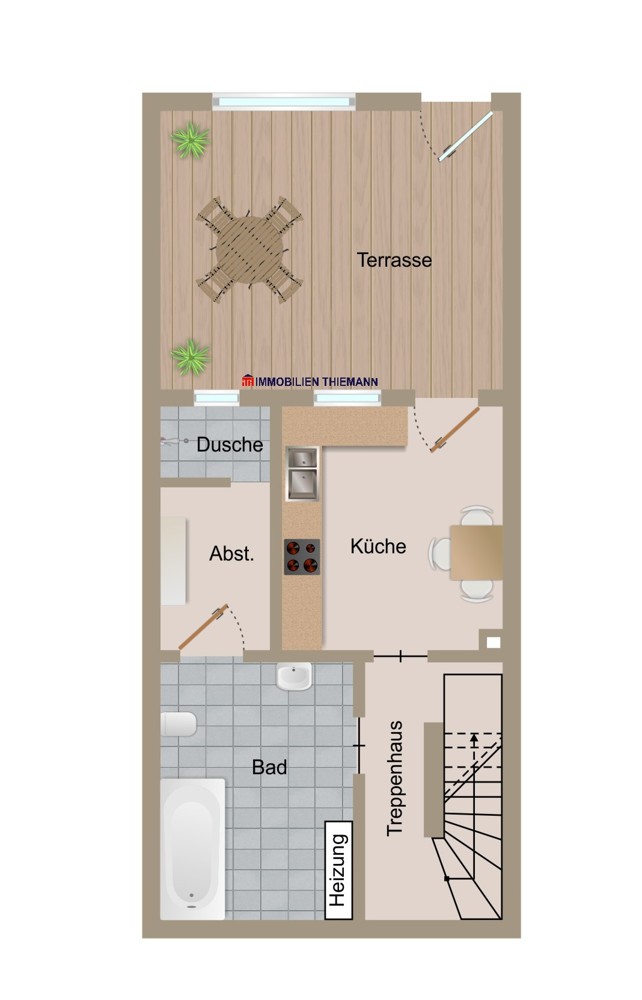 (28) Der Hausgrundriss im Keller Reiheneckhaus Bottrop / Fuhlenbrock