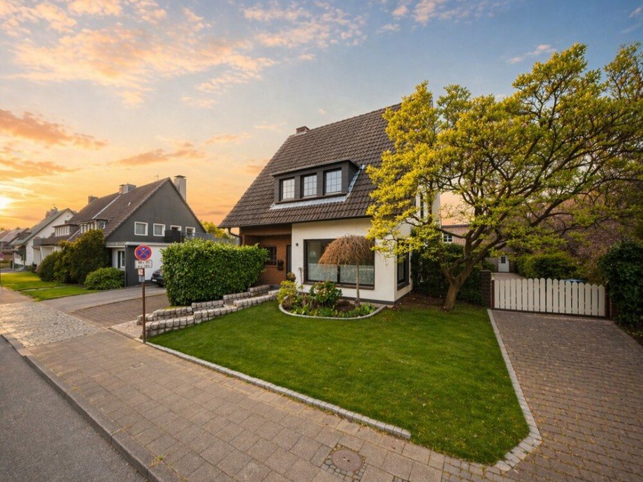 (2) Hier zun�chst ein Blick auf die Geb�udefront des Vorderhauses Einfamilienhaus Bottrop / Stadmitte