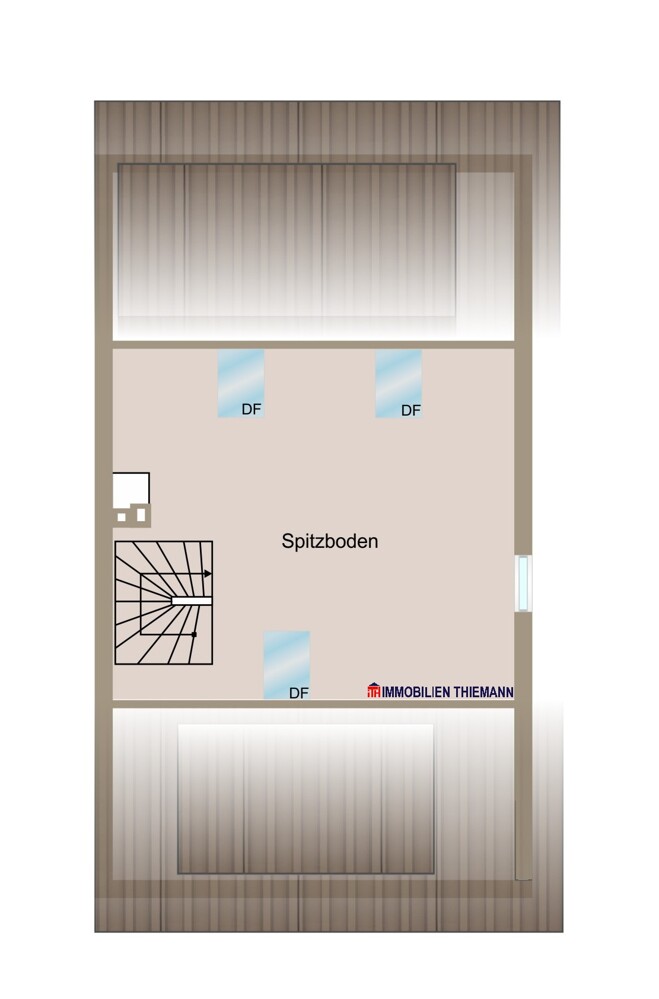 (35) Der Hausgrundriss im Spitzboden Doppelhaush�lfte Bottrop / Fuhlenbrock