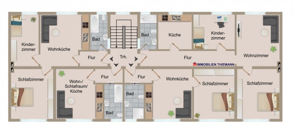 (45) Der Hausgrundriss im 2. Obergeschoss Haus Gelsenkirchen / Horst
