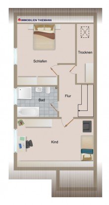 (48) Der Hausgrundriss im Dachgeschoss *VERKAUFT*