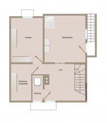 (29) Der Hausgrundriss im Kellergeschoss *VERKAUFT*