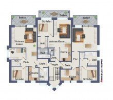 (44) Der Hausgrundriss im Obergeschoss *VERKAUFT*