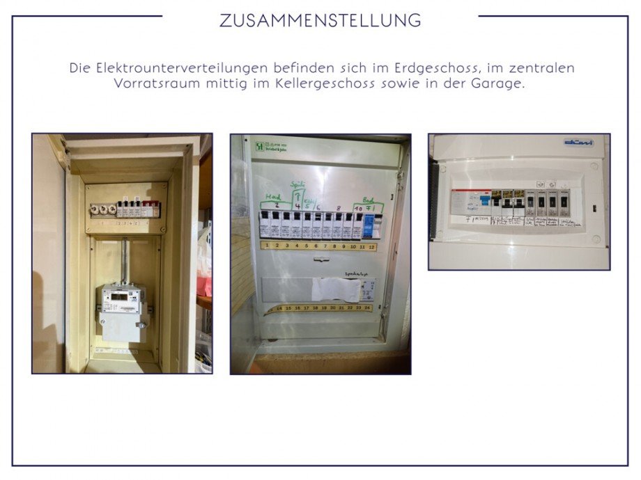(31) Zusammenstellung Elektrotechnik Reihenmittelhaus Bottrop / Welheim