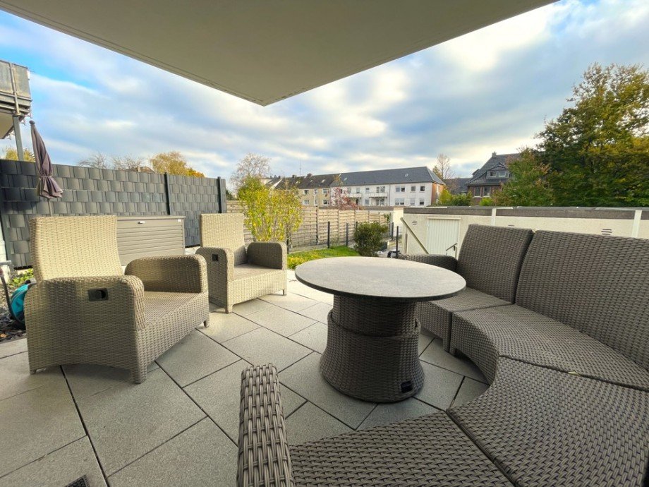 (19) Hier eine erste Impression aus Ihrem traumhaften Sitzbereich in s�dlicher Ausrichtung Erdgeschosswohnung Bottrop