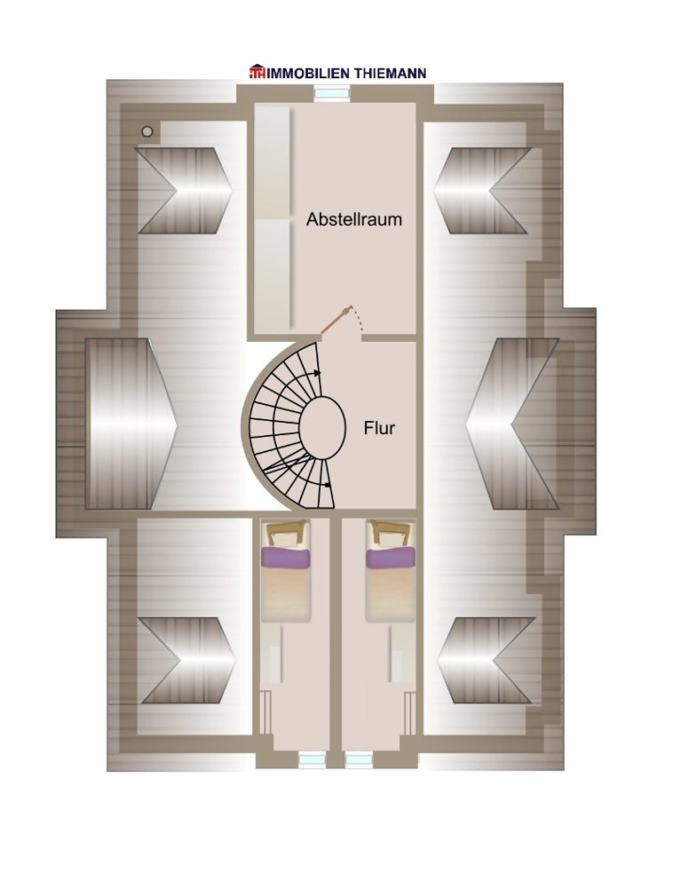 Der Hausgrundriss im Spitzboden Einfamilienhaus Bottrop / Kirchhellen