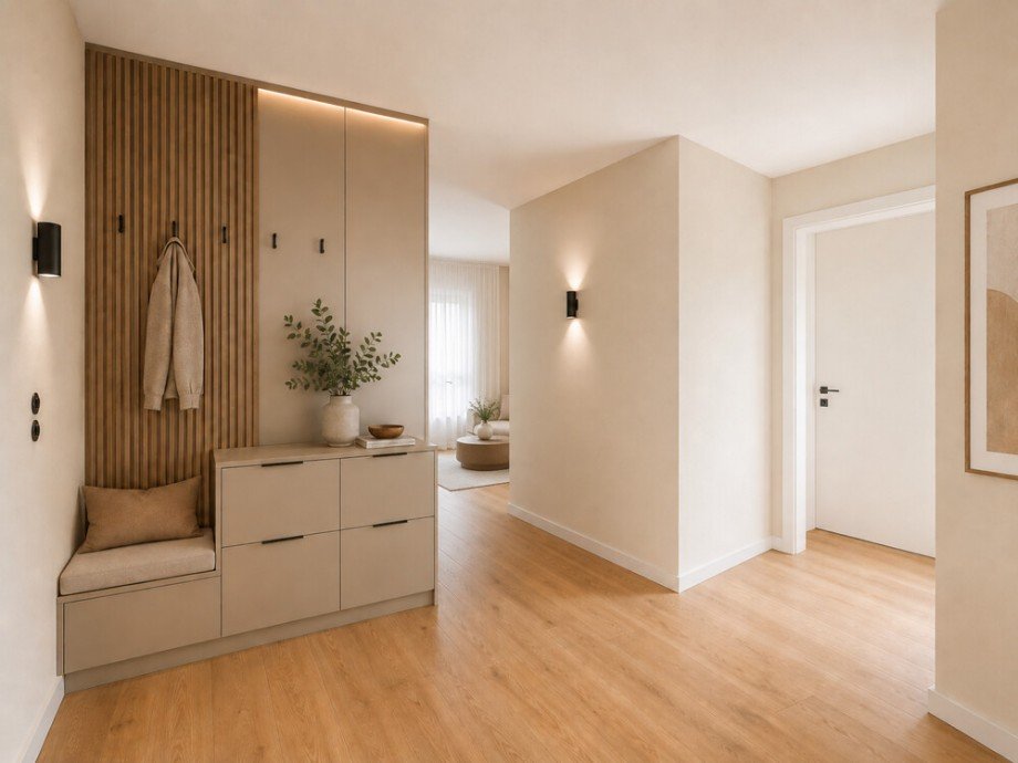 (15) Ein visualisiertes Beispiel des zuk�nftigen Eingangsbereiches Erdgeschosswohnung Bottrop / Fuhlenbrock