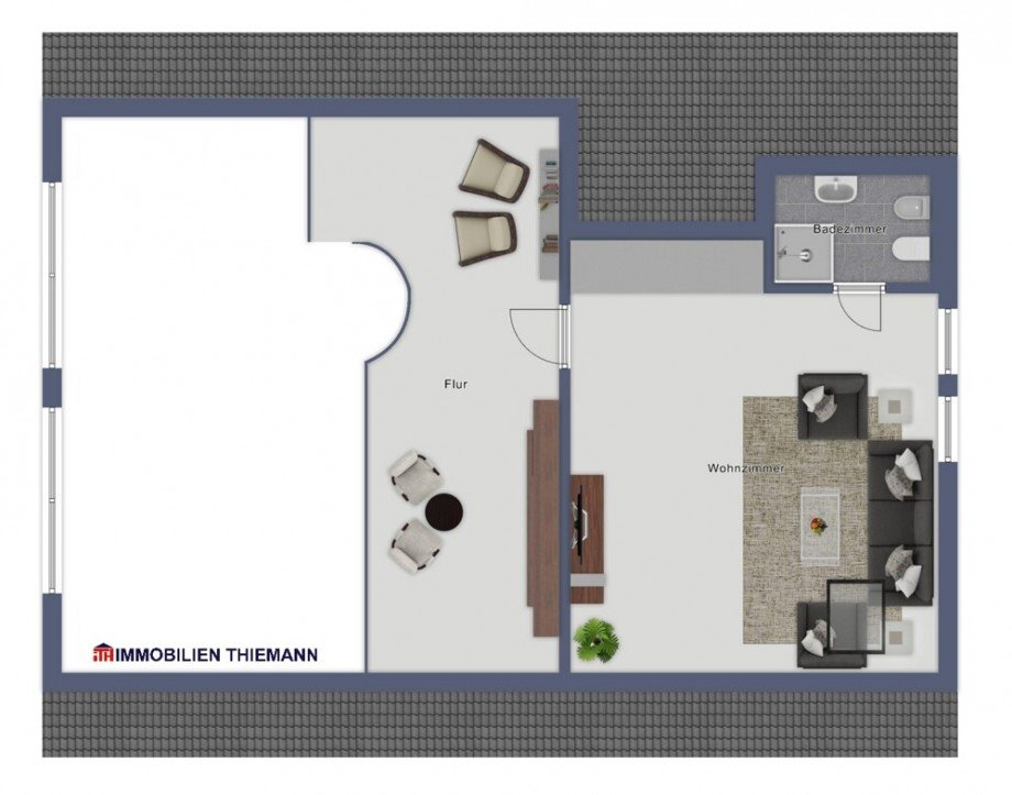 (47) Der Hausgrundriss im Dachgeschoss Zweifamilienhaus Bottrop / Grafenwald
