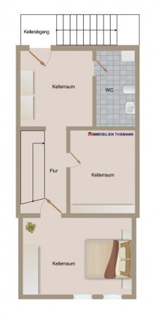 (33) Der Hausgrundriss im Kellergeschoss iTH:  *Platz f�r Ihr Familiengl�ck* - Einfamilienhaus mit  131 m� Fl�che und Garten