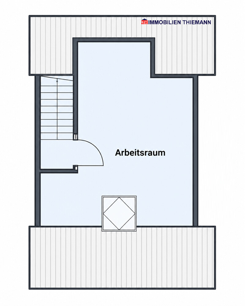 (32) Der Hausgrundriss im Dachgeschoss Reihenendhaus Bottrop / Batenbrock