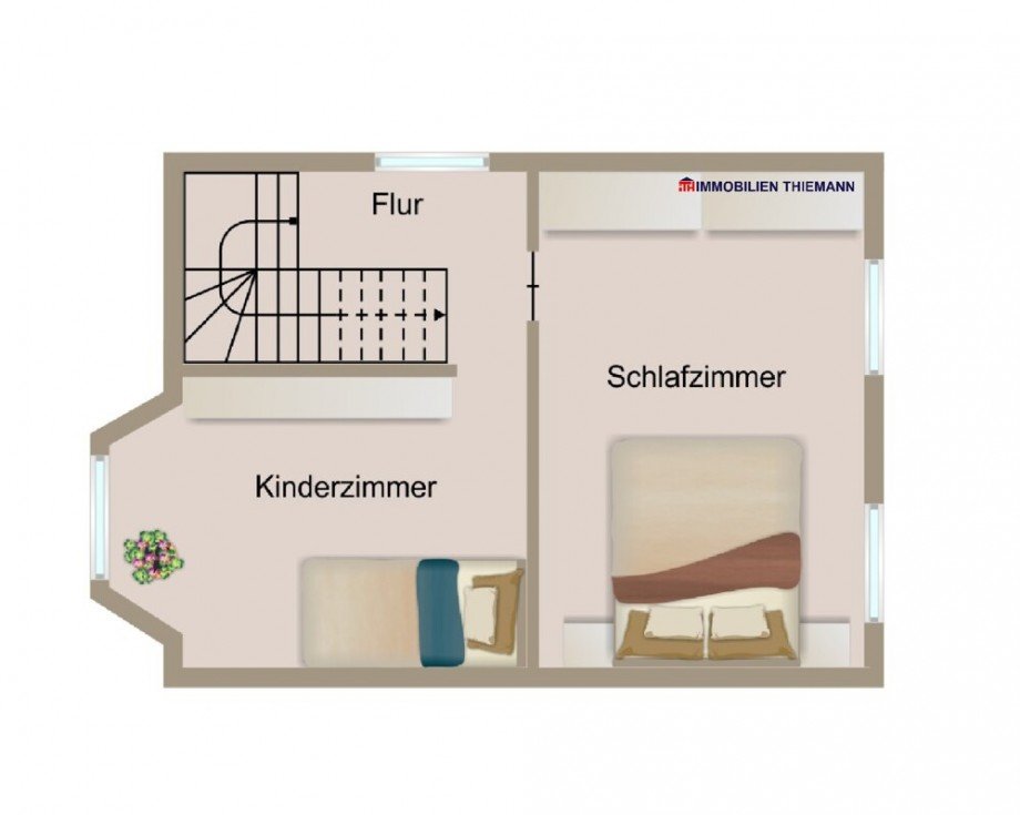 (28) Der Hausgrundriss im Obergeschoss Doppelhaush�lfte Bottrop / Stadtmitte