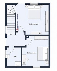(31) Der Hausgrundriss im Obergeschoss iTH: Mehr Garten, mehr Freiheit, mehr Zuhause - Reihenendhaus in Bottrop-Batenbrock!